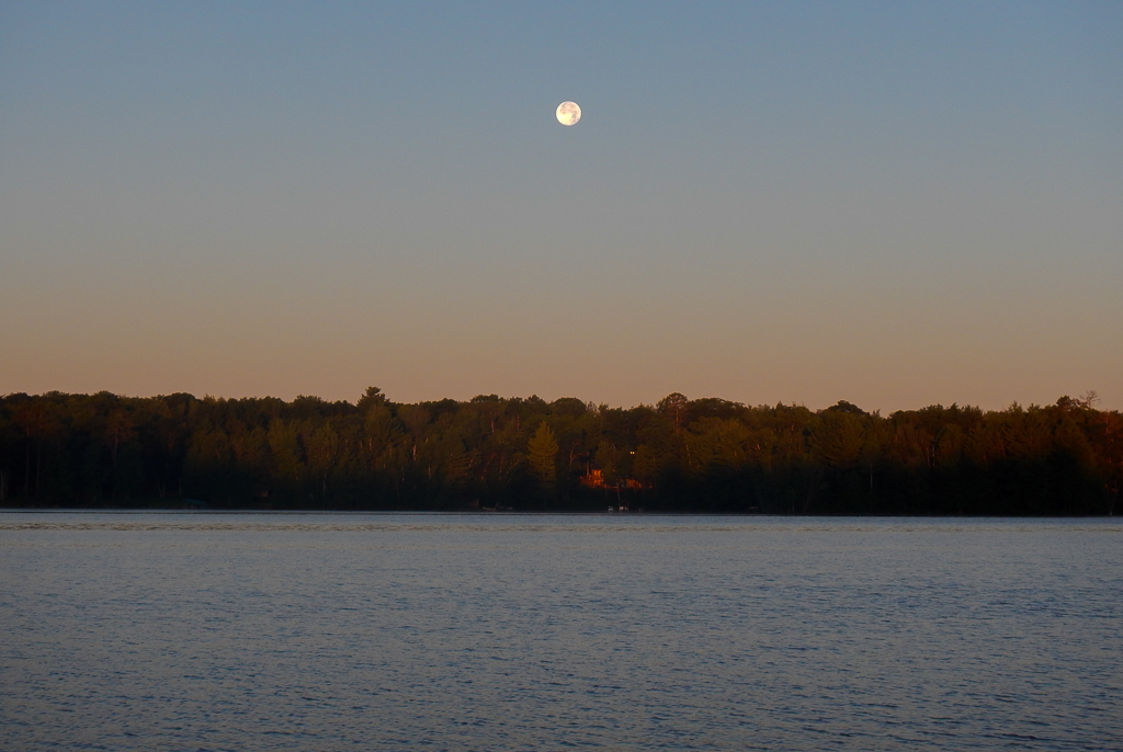 Moonrise over Lake Alice